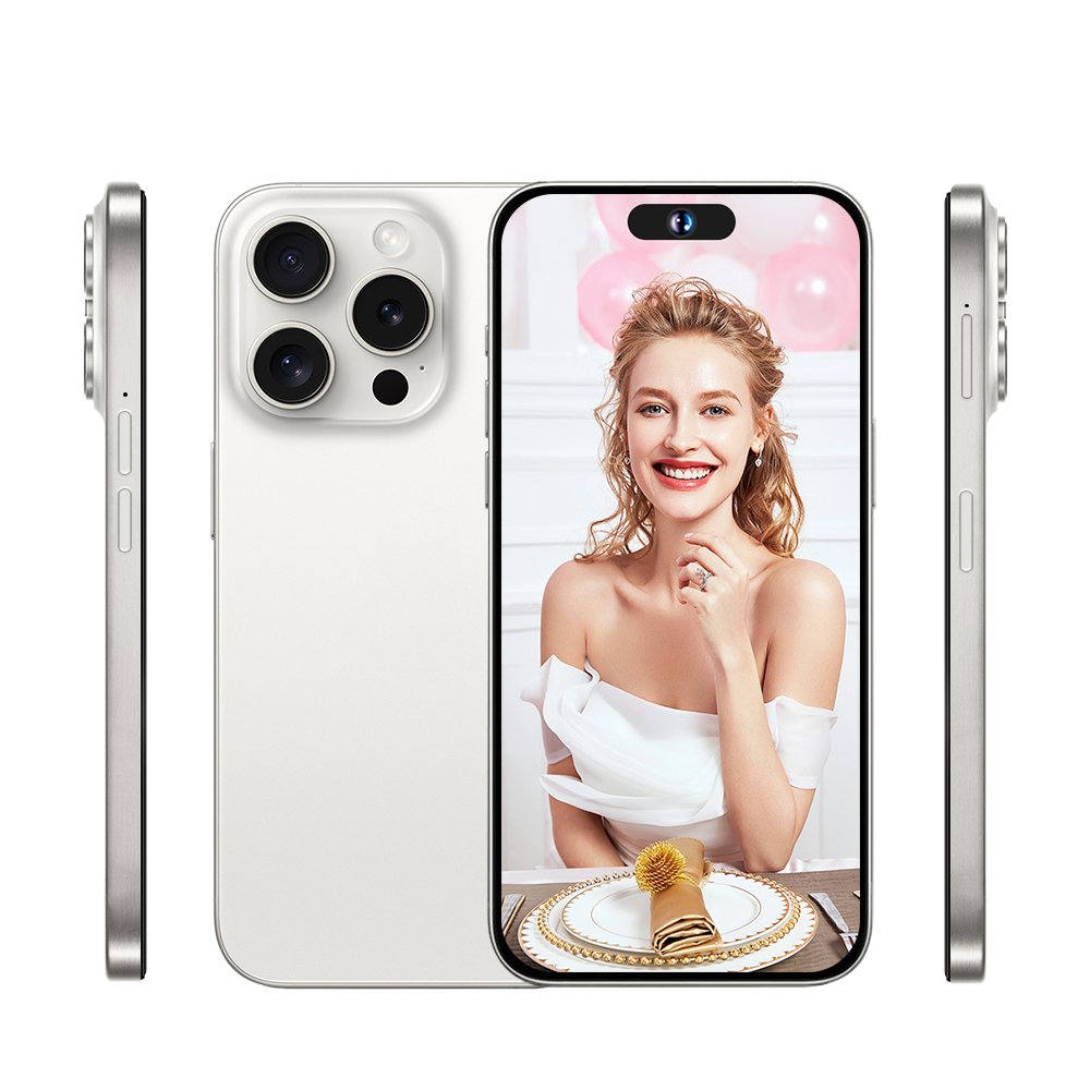 Brand New i16 15 Pro Max 6.8 Inch HD LED Smartphone Clone 8-Core Cellphone 14 Pro Max Quick Charge 65W Unlocked LTE CDMA English